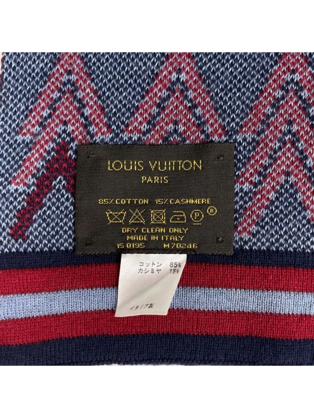 Louis Vuitton Scarf Echarpe Vvv Cotton Cashmere